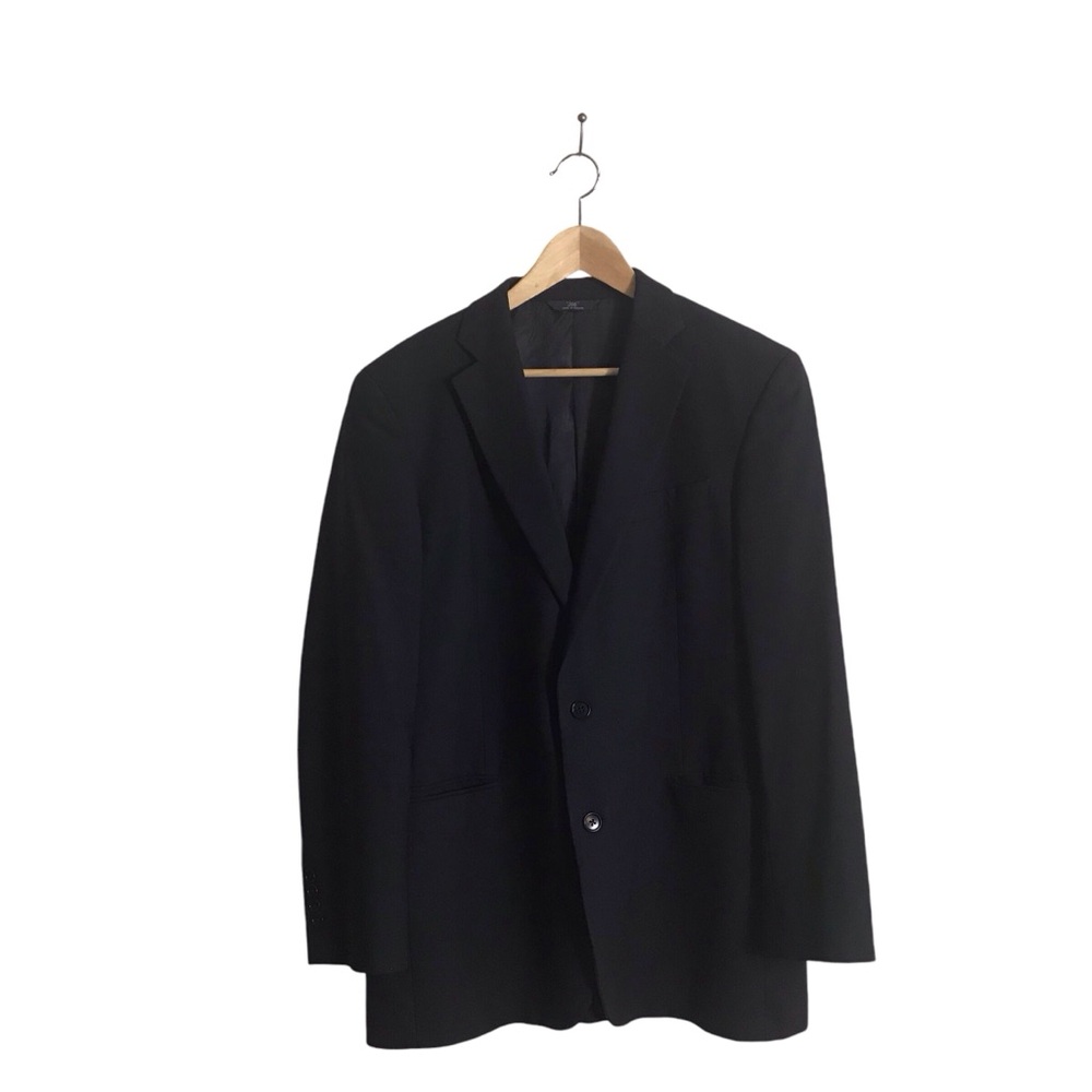 Brooks Brothers 41L Stretch Wool Black Sports Coat Blazer 2 Button Closure‎